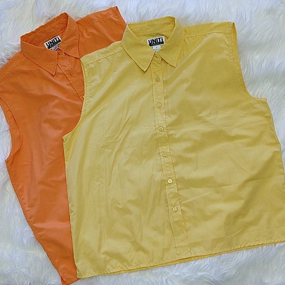 UNITi Casuals Sleeveless Button Collared Shirt - Picture 12 of 12